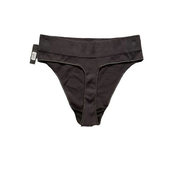NWT SKIMS Rib Thong In Bone High Waist Thong In Cocoa Brown Panty - Picture 5 of 5